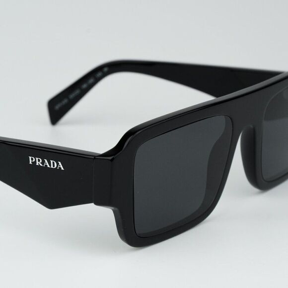 NEW Prada PRA05S 16K08Z Black Dark Grey Square Unisex Sunglasses main image 5